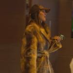 Kendall’s beige fur coat on The Kardashians