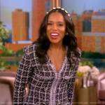 Kerry Washington’s black tweed mini dress on The View