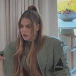 Khloe’s green cropped bomber jacket on The Kardashians