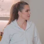 Khloe’s white hoodie and sweatpants on The Kardashians