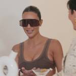 Kim’s shield sunglasses on The Kardashians