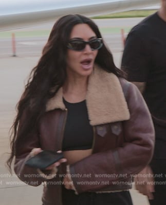 WornOnTV: Kim’s black sunglasses on The Kardashians | Kim Kardashian ...