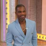 Kirk Franklin’s blue blazer on Sherri