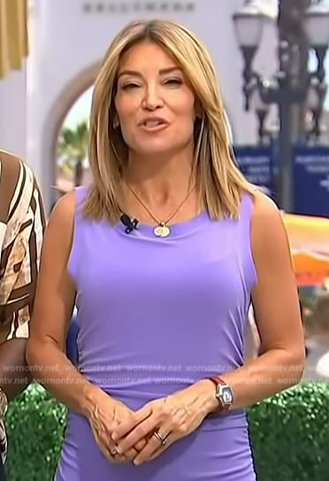 Kit's lilac mini dress on Access Hollywood