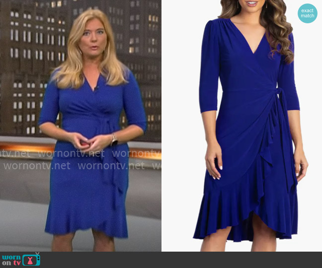 WornOnTV: Kelly Cass’ blue wrap dress on CBS Mornings | Kelly Cass ...