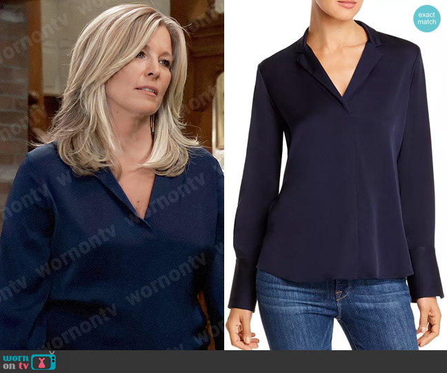 Kobi Halperin Rebekah Silk-Blend Blouse worn by Carly Spencer (Laura Wright) on General Hospital