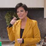 Kris’s yellow double breasted blazer on The Kardashians