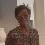 Kris’ leopard print kaftan on The Kardashians