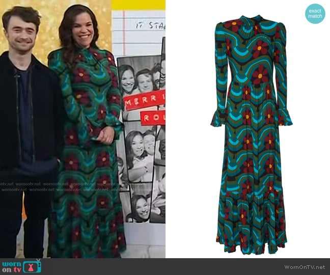 La DoubleJ Visconti Dress in Ashbury in Sable worn by Lindsay Mendez on Today