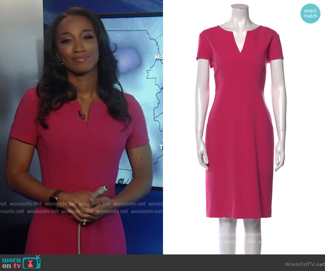 WornOnTV: Brittany’s pink v-neck dress on Good Morning America ...