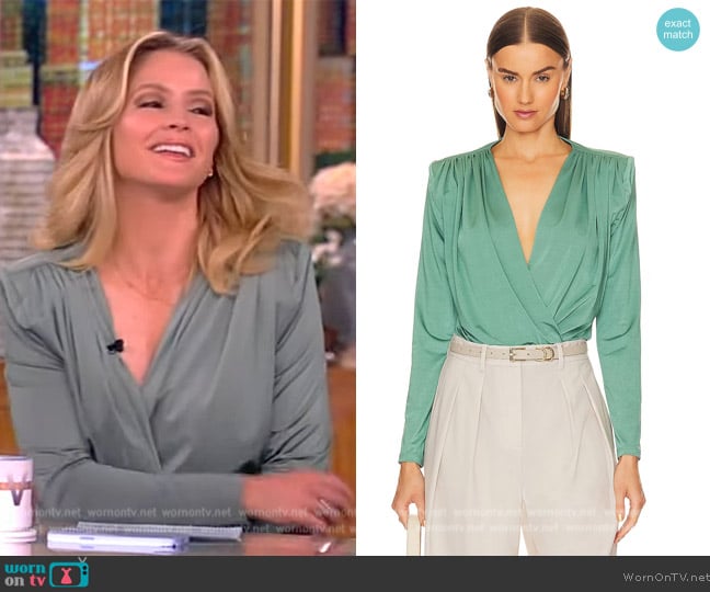 L'Agence Kallie Bodysuit worn by Sara Haines on The View