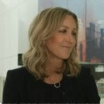 Lara’s navy double breasted blazer on Good Morning America