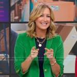 Lara’s green corduroy blazer on Good Morning America