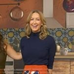 Lara’s orange floral mini skirt on Good Morning America