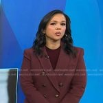 Laura's brown double breasted blazer and pants on Today