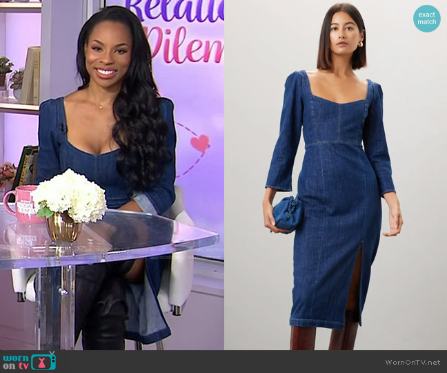 Le Jean Tallulah Dress worn by Devyn Simone on Today