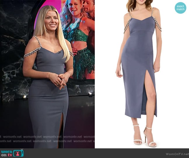 Likely Hank Embellished-Strap Midi-Dress worn by Ariana Madix on E! News