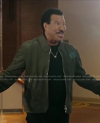 Lionel Richie's green suede jacket on Good Morning America
