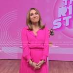 Lori’s pink pleated dress on Good Morning America