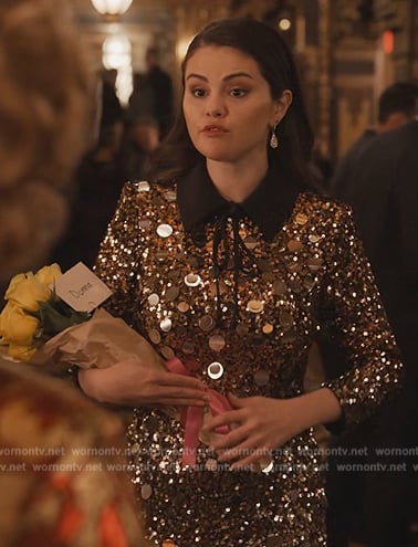 Mabel's sequin collared dress on Only Murders in the Building