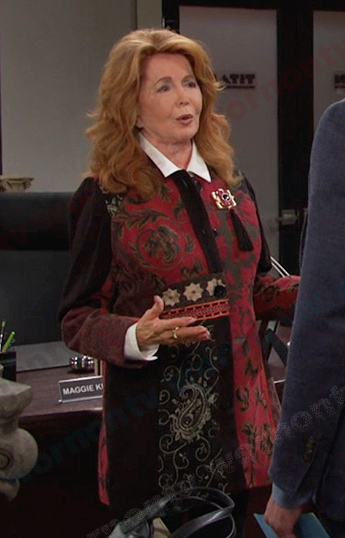 Maggie's patchwork jacket on Days of our Lives