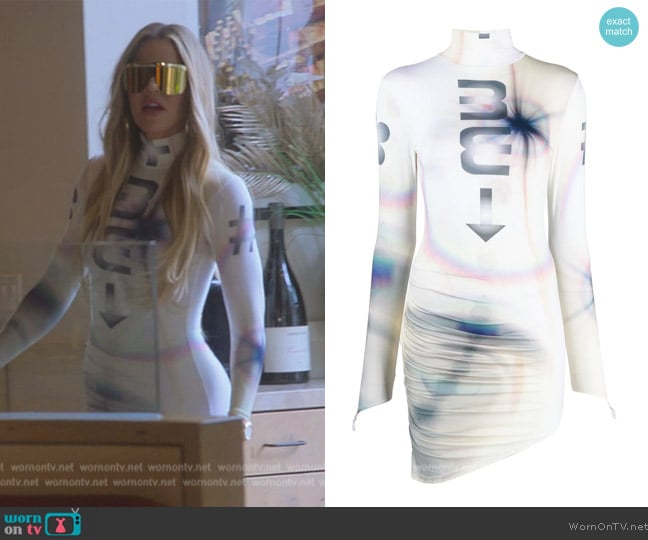 WornOnTV: Khloe's white mesh mini dress on The Kardashians, Khloe  Kardashian