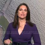 Maria’s purple v-neck belted dress on Today