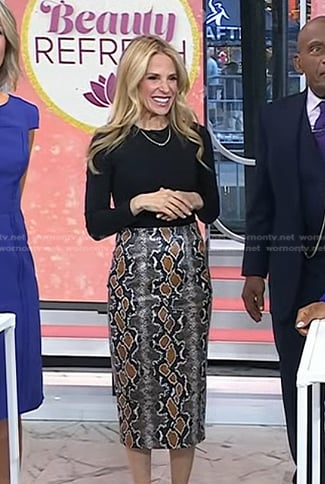 Dr. Marnie Nussbaum’s python pencil skirt on Today