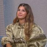 Marisa Tomei’s metallic balloon sleeve top on Good Morning America