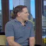 Mark Cuban’s blue polo on Live with Kelly and Mark