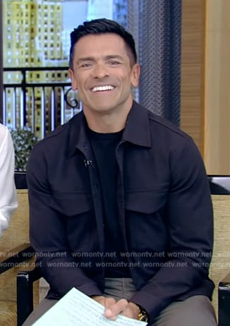 Mark’s black jacket on Live with Kelly and Mark