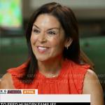 Meg Oliver’s red ruffled dotted top on CBS Mornings