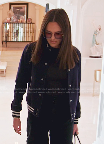 WornOnTV: Meredith's navy varsity jacket on The Real Housewives of