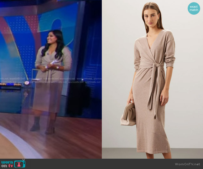 Modern Citizen Lenese Midi Dress worn by Reena Roy on Good Morning America