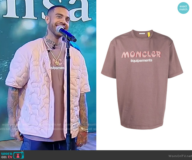 Moncler X Salehe Bembury logo-print T-shirt worn by Vic Mensa on Tamron Hall Show