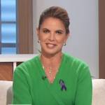 Natalie’s green wrap sweater on The Talk