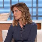 Natalie’s navy ombre cardigan on The Talk