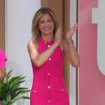 Natalie’s pink sleeveless button down dress on The Talk