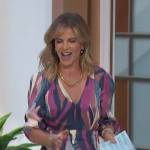 Natalie’s printed v-neck dress on The Talk