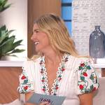 Amanda’s white floral embroidered romper on The Talk