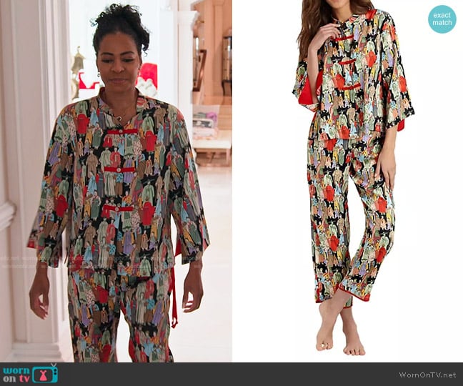 Natori Dynasty Pajamas worn by Mary Cosby on The Real Housewives of Salt Lake City