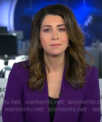 Nicole Sganga's purple blazer on CBS Mornings