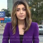 Nicole Sganga’s purple blazer on CBS Mornings