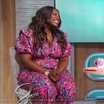 Nicole Walters’ pink floral belted jumpsuit on Sherri