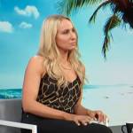 Nikki Glaser’s leopard print cami on Access Hollywood