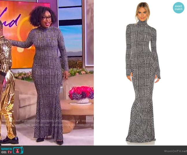 Norma Kamali Long Sleeve Turtle Fishtail Gown worn by Jennifer Hudson on The Jennifer Hudson Show