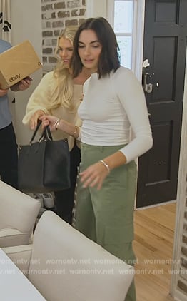 Paige's green utility pants on Southern Charm