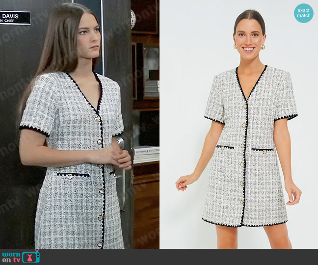 Pomander Place Tweed Josephine Dress worn by Esme (Avery Kristen Pohl) on General Hospital