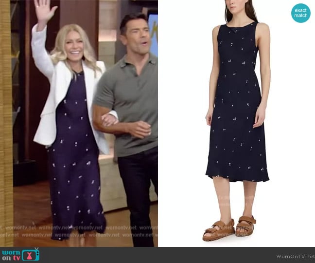 Prada Floral Dress worn by Kelly Ripa on Live with Kelly and Mark