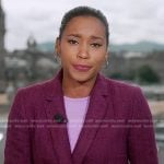 Rachel’s purple tweed blazer on Good Morning America